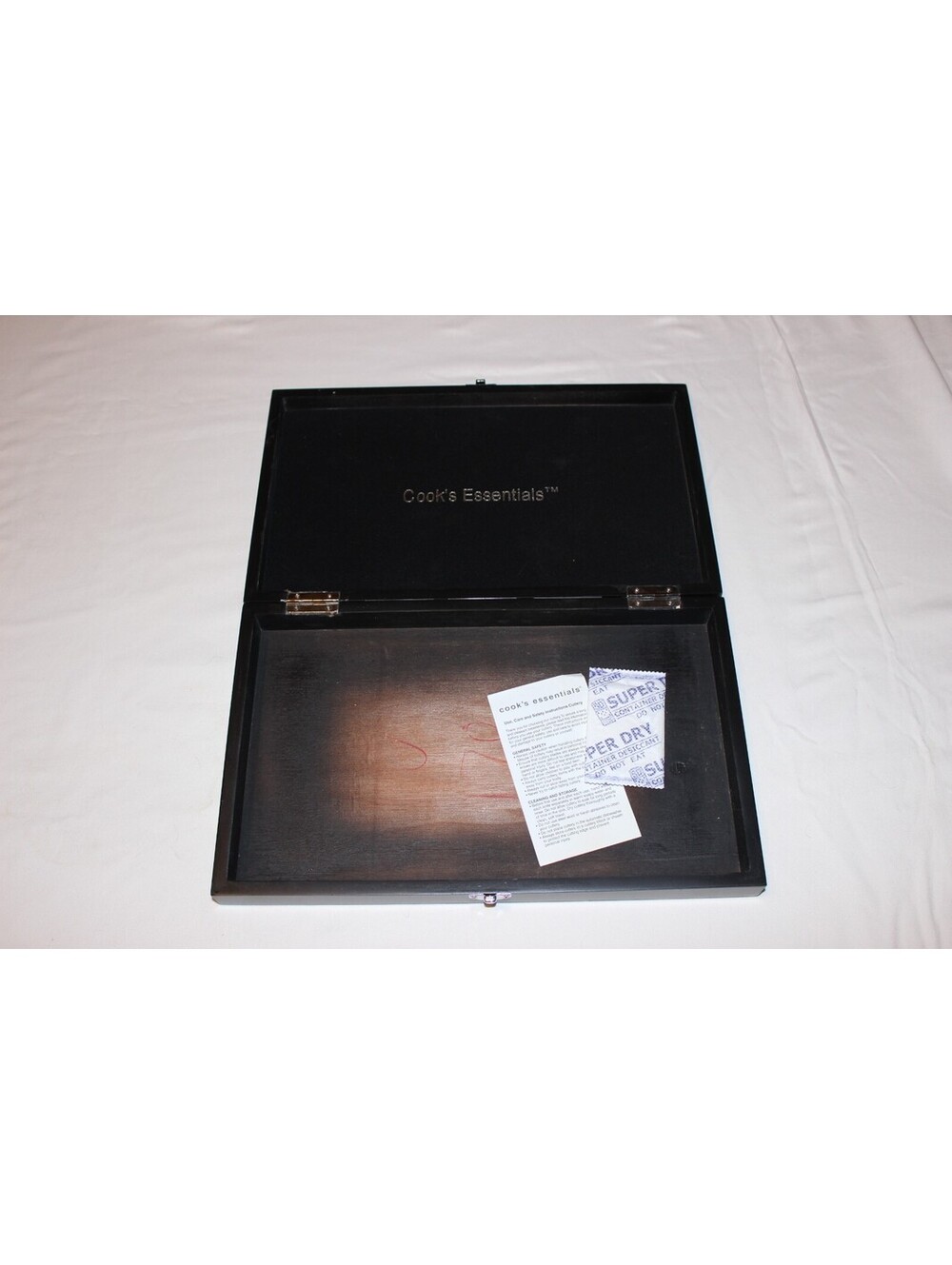 Cook’s Essentials Knife Storage Presentation Box Case Black Wood 13.5" EMPTY